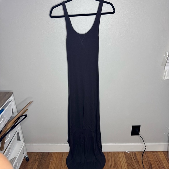 Free People Beach Ribbed Maxi Sleevelees Tank Top High Low Dress Gray - Picture 1 of 10